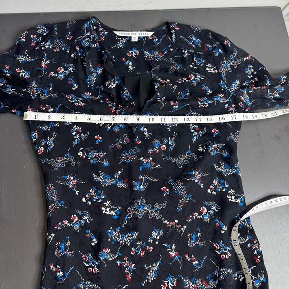 Veronica Beard Floral Print Silk Dress - Picture 7 of 11